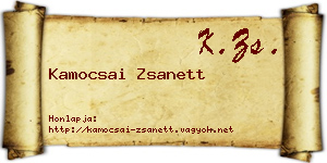 Kamocsai Zsanett névjegykártya